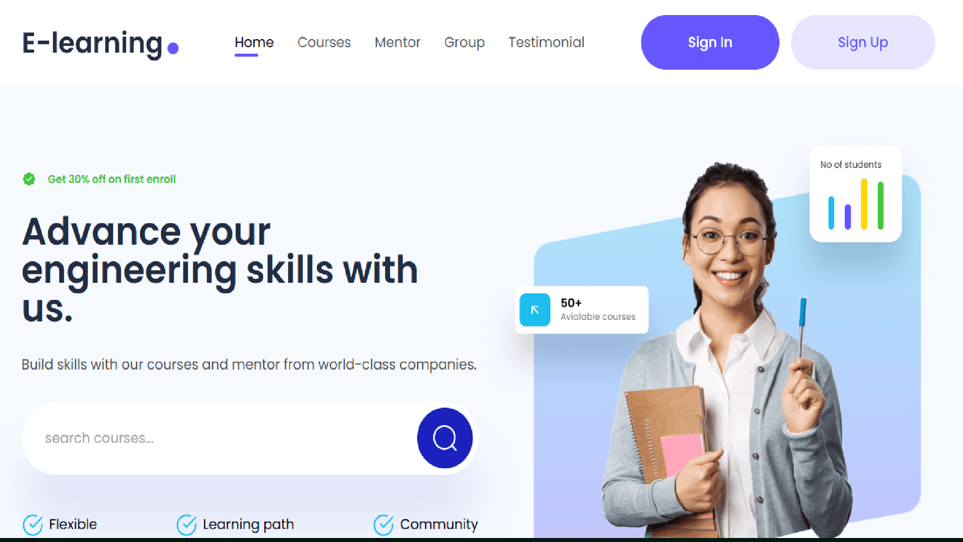 An image of the E-learning project.